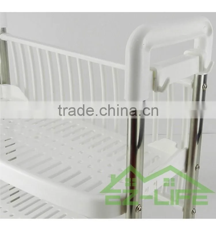 2017 Best Selling 2 Tiers Chrome Plated Kitchen Accessory Dish Rack/ Dish Drainer/Plate Rack