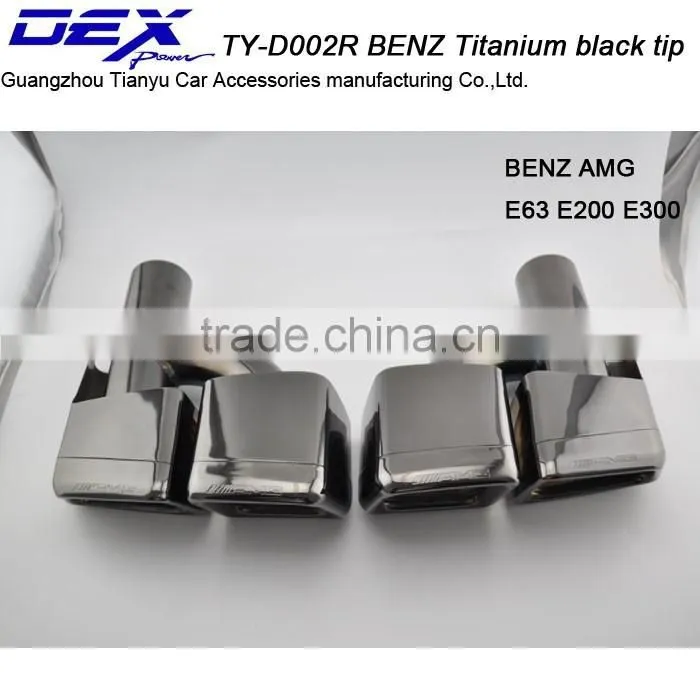 Car titanium black tip ben z e63 w221 exhaust pipe