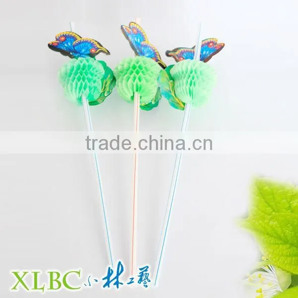 100pcs per box Butterfly ass Flex straw