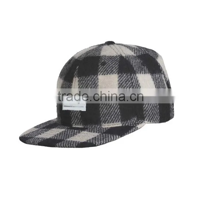 fitted vintage 6 panel wool baseball cap