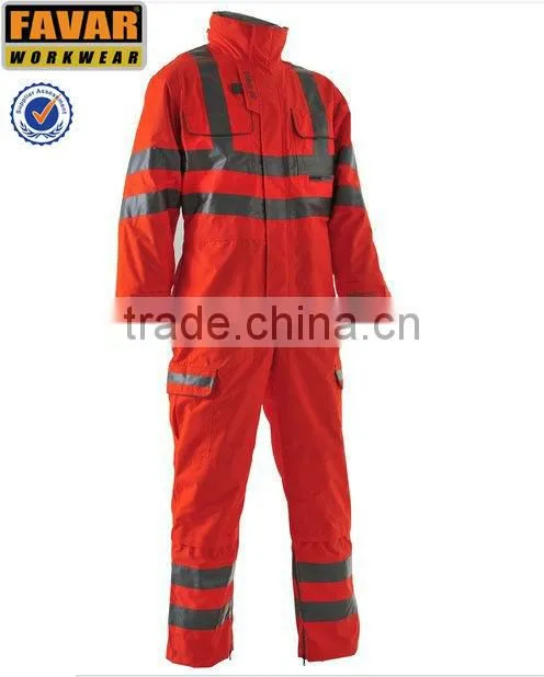 high vis work clothing safety reflective working coverall