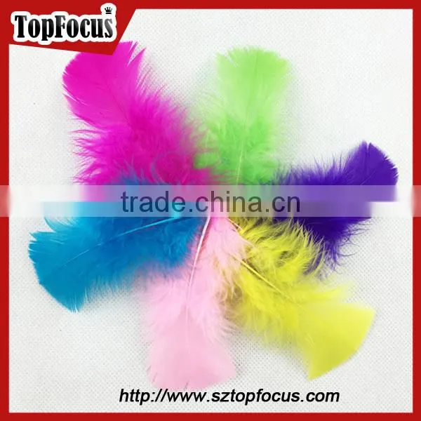 cheap hot sale colorful decorations fluffy artificial turkey feather