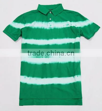 Custom two color polo shirt tie dye shirt for men