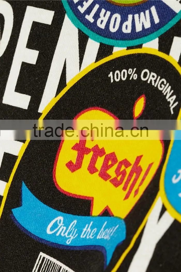 Cotton fruit Sticker t shirt printing for women