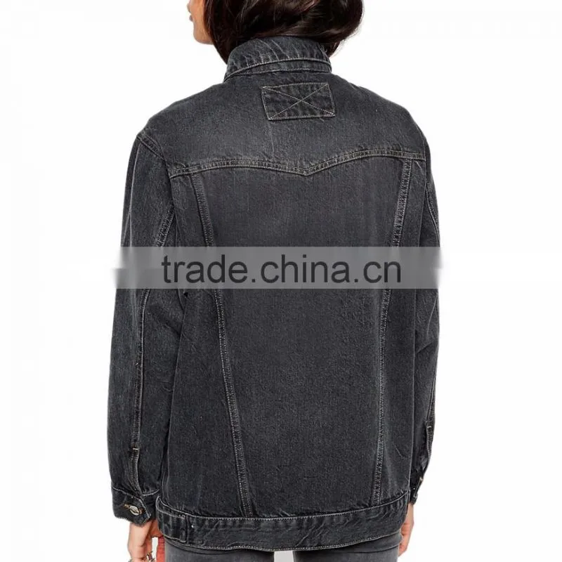Wholesale Price Women Fashion Washed Winter Denim Jacket Woman Apparel