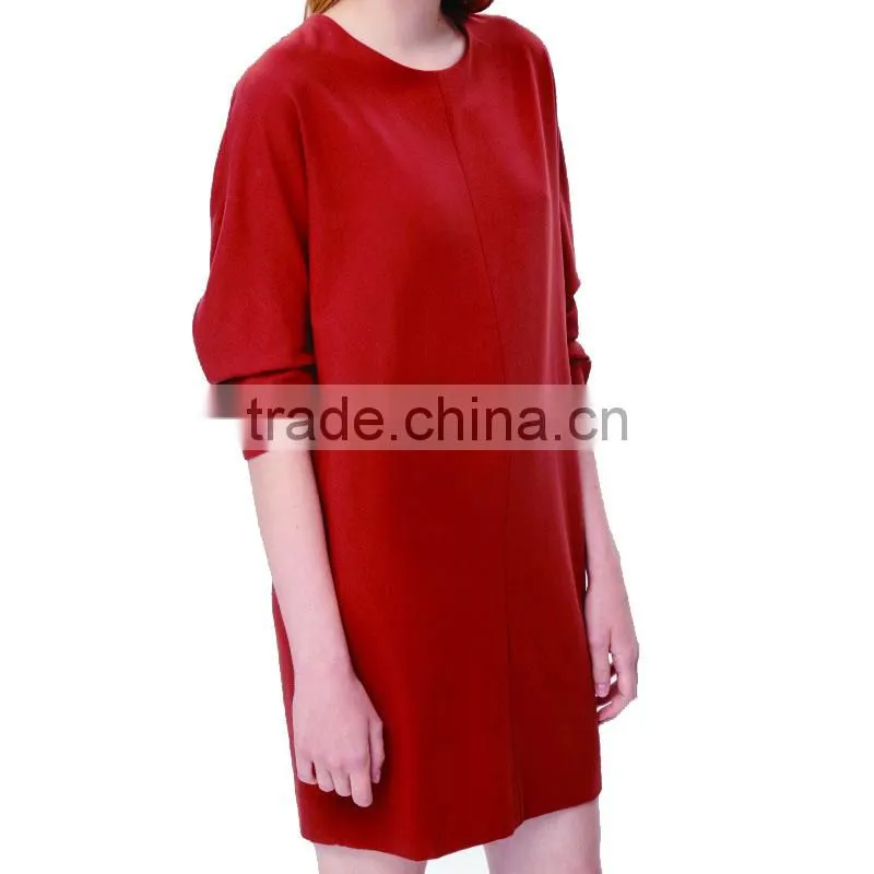Latest casual female sex night red dress for women