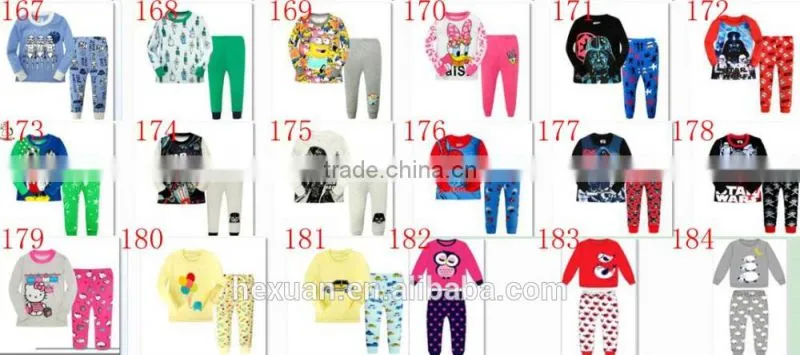 fashion kids cotton pajama sets Customized childrens sleepwear boutique pajamas for kids 31