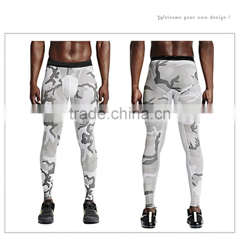 Hot Sale Mens Long Compression Sportswear Camo Pants for Yoga Wear Gym Wear High Quality Trousers For Yoga
