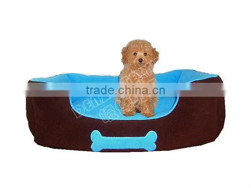 Coral Velvet dog bed