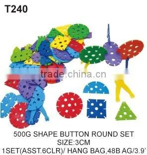 500 g Plastic Tang Han Button Shape Building Blocks Educational Toy