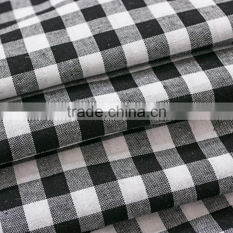 factory stock check plaid cotton shirt fabric factory