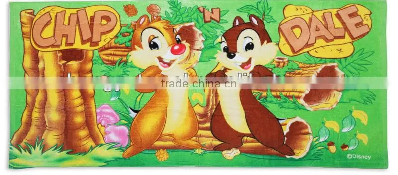 OEM 100%cotton velour reactive printed promo towel
