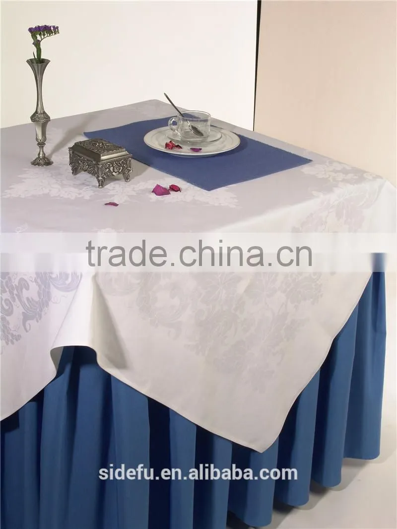Hotel White Banquet Wedding Cotton Table Cloth