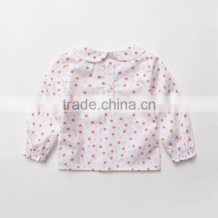 Doll Collar Floral Pattern Bottoming Breathe Freely Baby Shirt