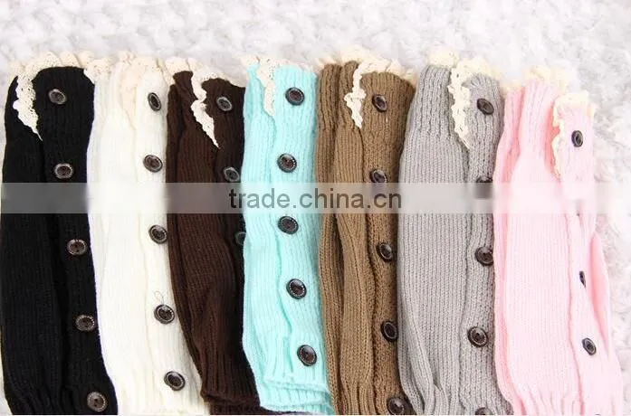 High Quality Kids Acrylic Leg Warmer, Kids Knitted Boot Socks