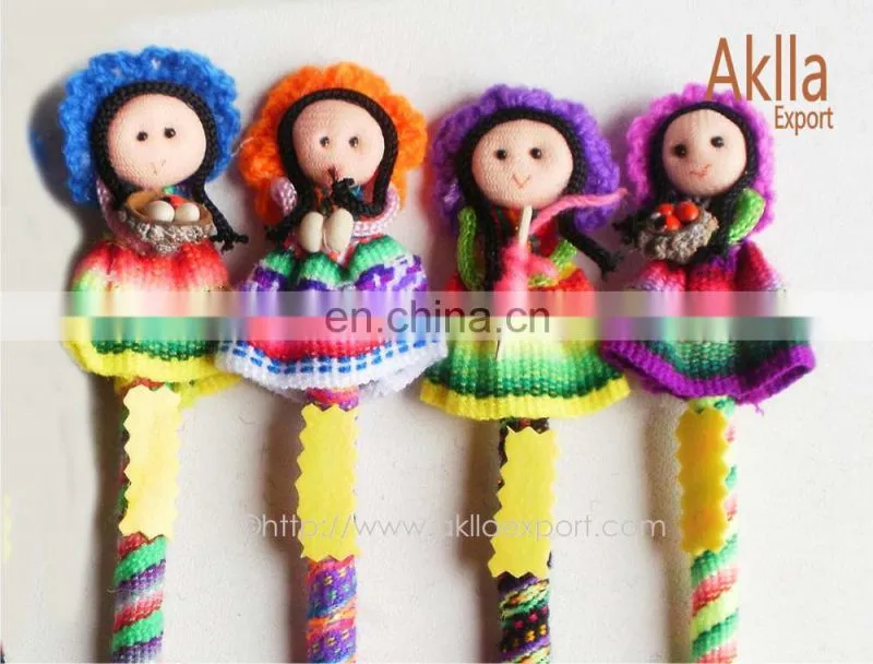 Cheap Aguayo Handmade Woven Pens Pencils With Doll