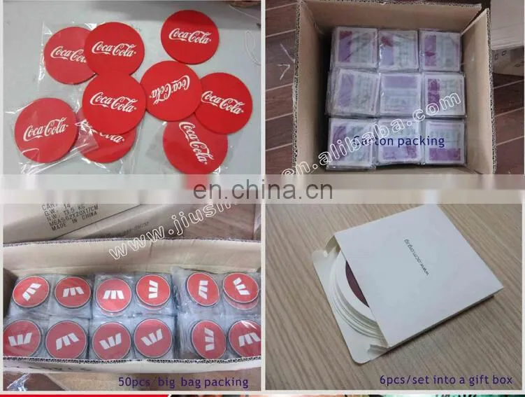 Barware non slip silicone coaster with custom printing logo