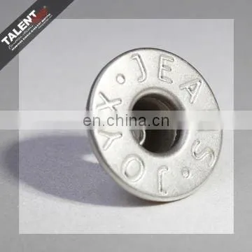 custom logo metal buttons rivet for jeans