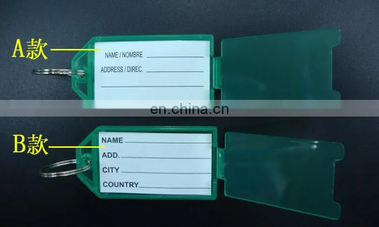 Winho Wholesale Blank Plastic Keychain Key Tags ID Label