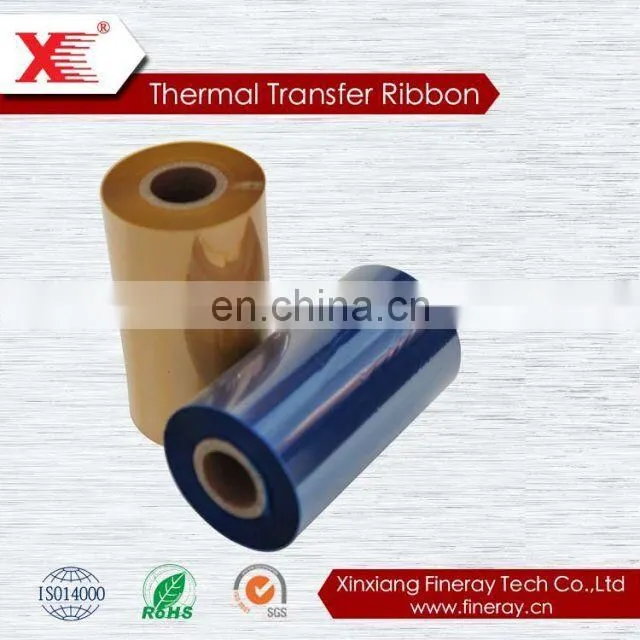xinxiang 2017 red black yellow copper color White Wax Resin TTR Thermal Transfer wax/resin Ribbon