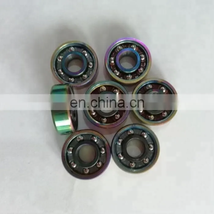 deep groove ball bearing abec-7 608-2rs colorful skateboard bearing