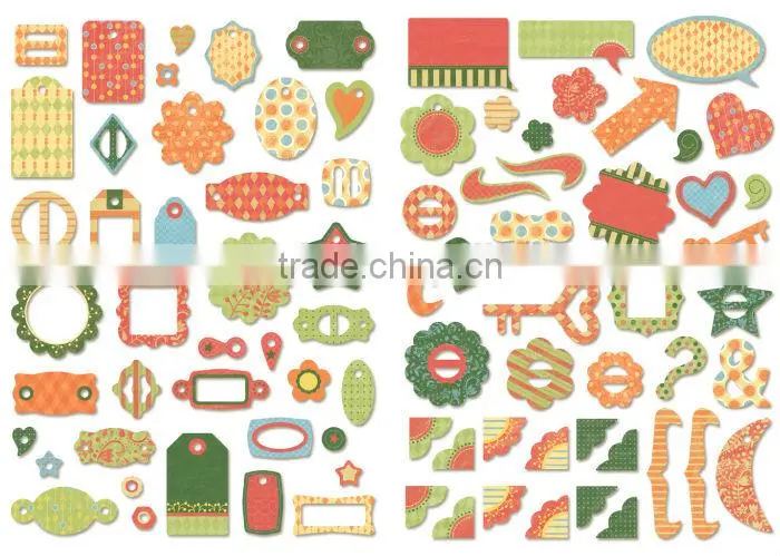 DIY Craft Gift Box Set Chipboard Shapes & Tags Chipboard Scrapbook Decor