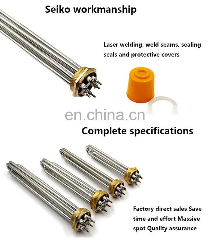 304 stainless steel heating pipe Hex thread aluminum heating pipe for water pipe heating cable