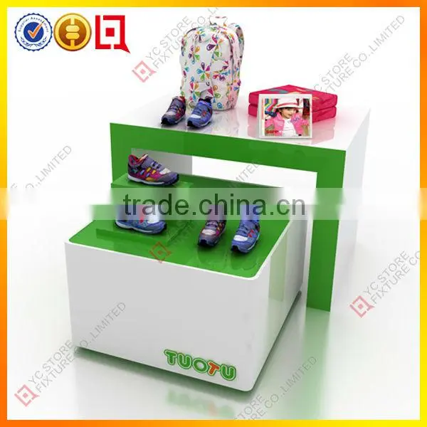 Fashion retail shoe display table units