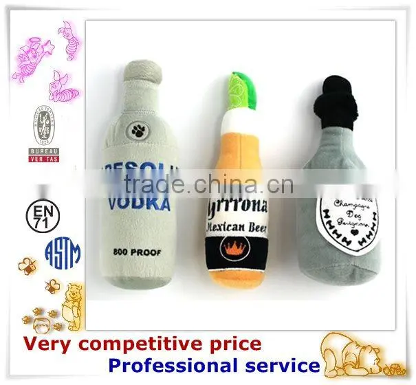 Factory Promotion Custom Made Plush Pet Products bear head dog toys