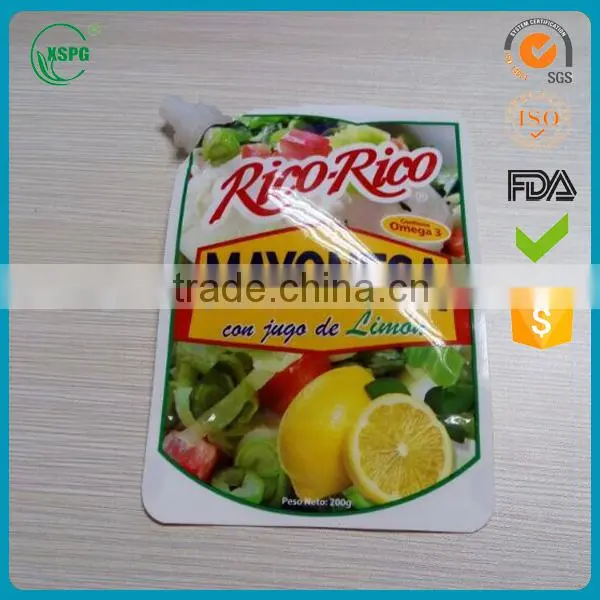 Custom stand up corner seal private label spout pouch