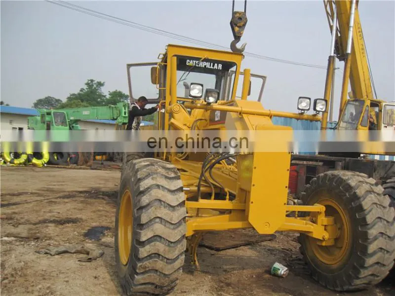 USA original CAT 12H motor grader loading, Caterpillar 12H load to Nigeria, Loading service for CAT 12H