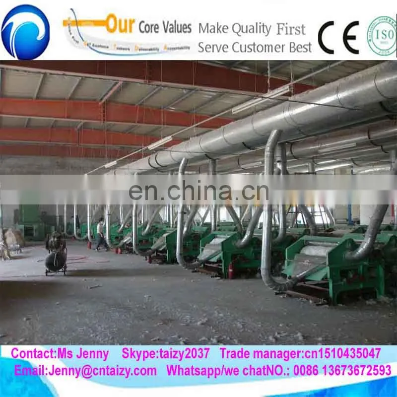 Old waste cotton opener/ textile / fiber /waste cloth rag opening machine