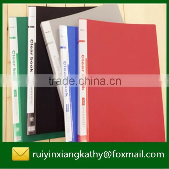Waterproof PP office stationery hard cover display book