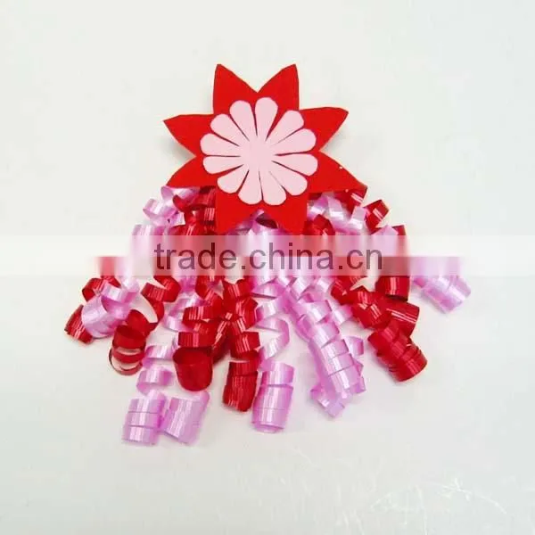 Curling Plastic Ribbons Pull Bow /Curly Bow with double face and christmas/wedding/party poly packing curly ribbon bow