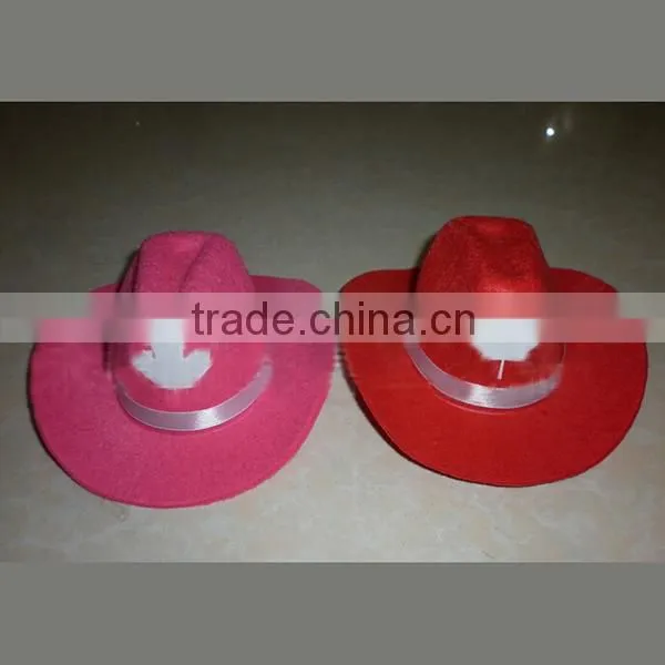 Fashion fedora hat cust om logo band,wool felt fedora hat polyester felt hat promotion hat