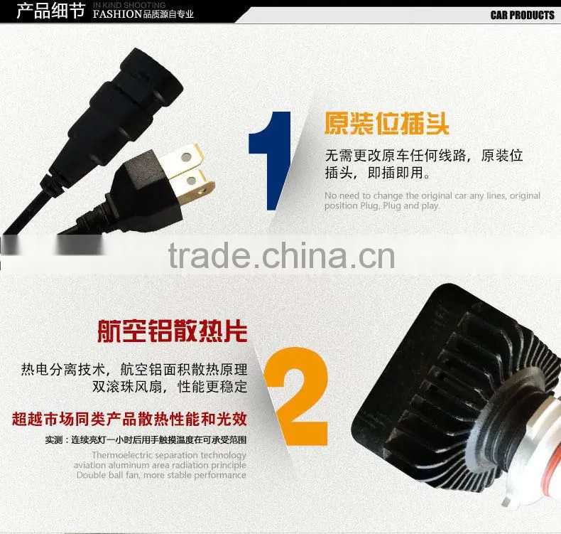 2015 Good sales ETI 9006 led car headlight 30w factory price MOQ 1 set