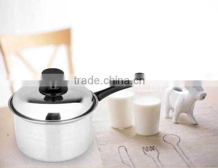 stainless steel capsuled bottom saucepan/ milk boiling pot/ stock pot in cookware