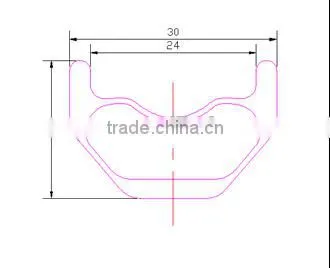 2015 new design mtb tubuless carbon rim 650B mountain bicycle doublewall 30mm rim