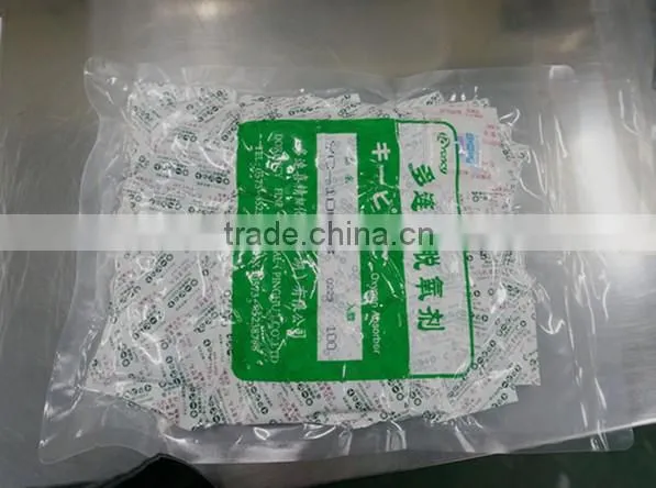 Oxygen level indicator chemical preservatives oxygen absorber for food package