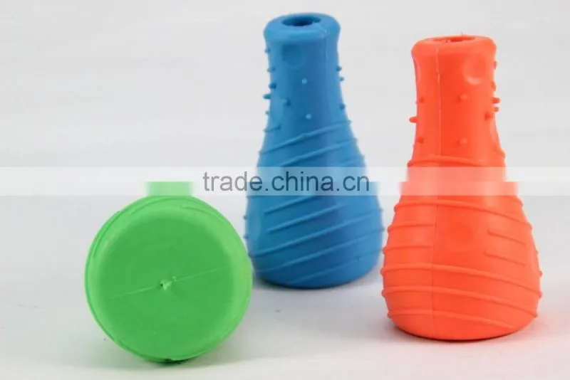 wholesale pet products factory rubber bottle pet cat dog chew toy