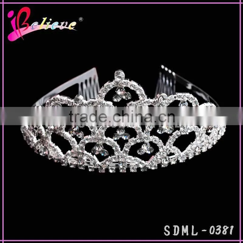 Luxurious crystal wholesale tiara crown,diamond bridal crown princess crown for girls