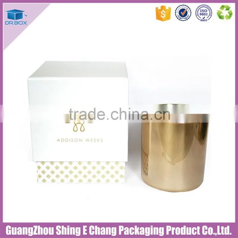 High quality logo custom handmade paper printing candle box/candle packaging