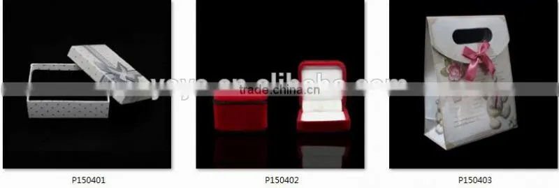 P150404 Custom logo printed cotton filled bracelet jewelry boxes