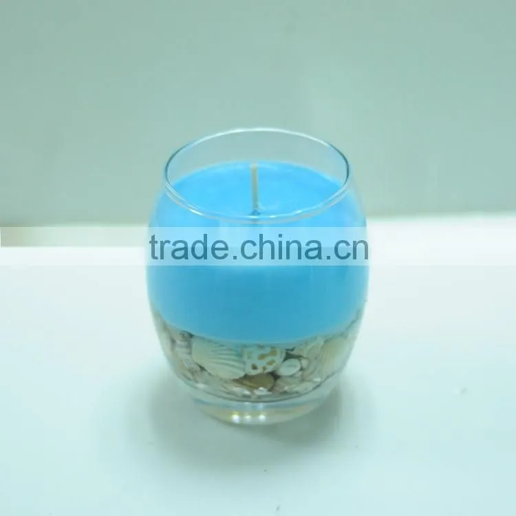 scented jelly candles in glass jar