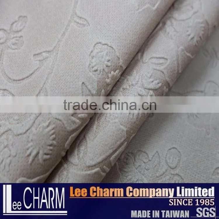 For Dresses 3d Flower Leather Like Fabric