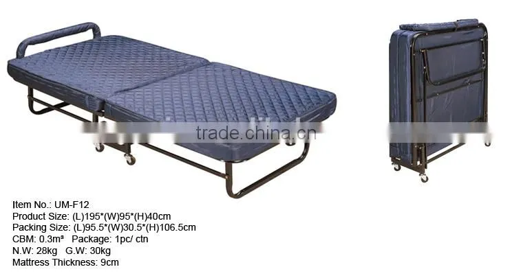 Thick Mattress Foldable Bed for Hotels