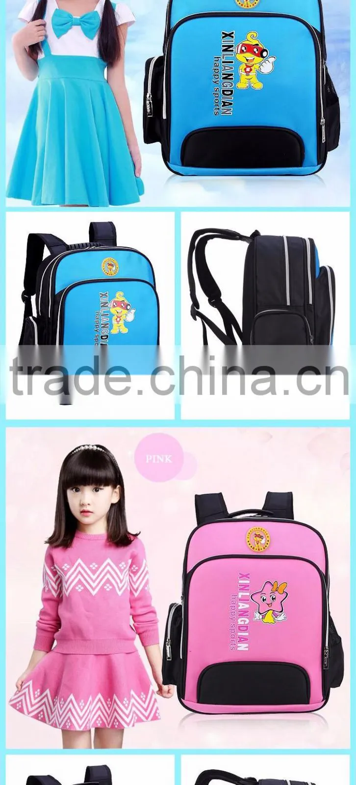 children quality cartoon school bag fashion student's backpack waterproof