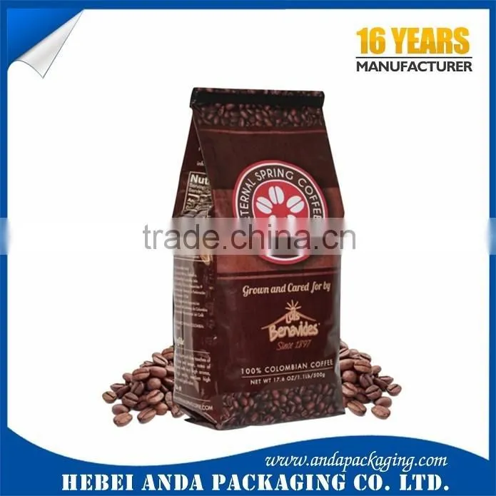 Gravure Printing Glossy Coffee Wrapper/Coffee Bean Packaging Bags/ Aluminum Foil Stand up Pouch for Drip Coffee Bag
