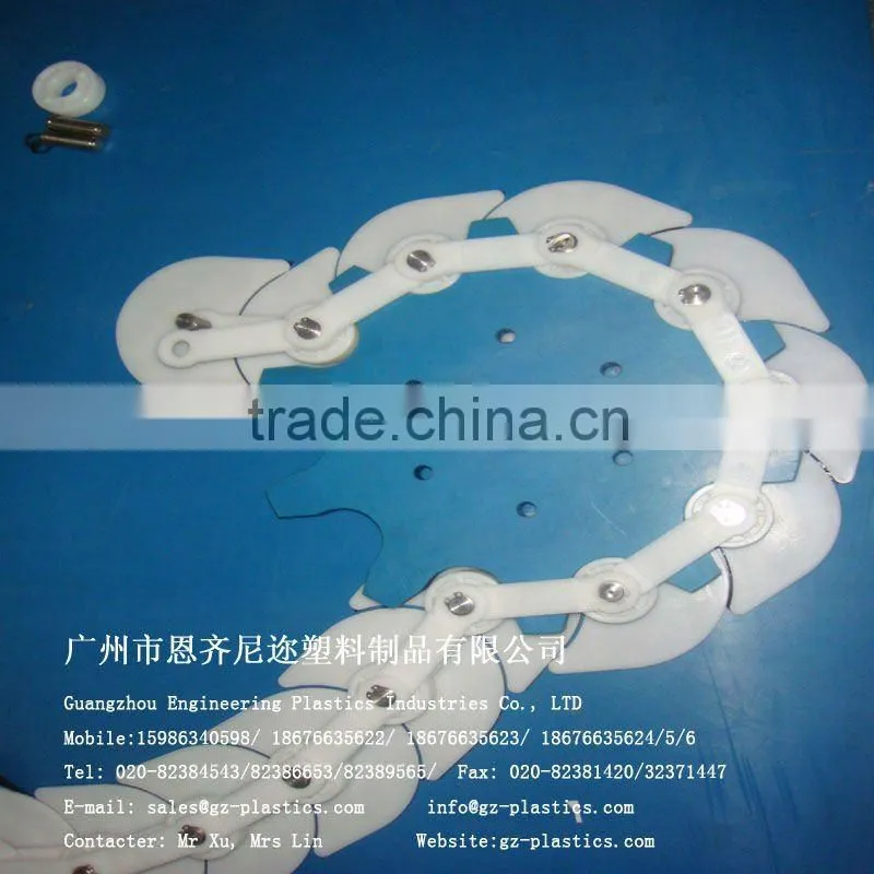 High abrasion resistance moulding white plastic injection mold UHMW PE sushi chain