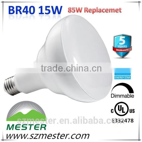 UL cUL ES E26 Dimmable 120V 1050lm 15w BR40 85 Watt Equal